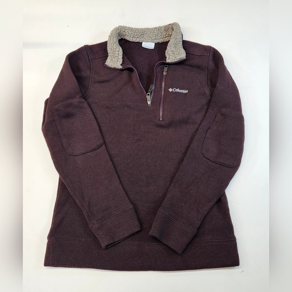 Columbia Brown Pullover 1/4 Zip Size Medium